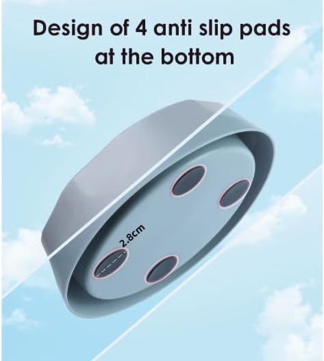 2 in 1 Slow Feed Dog Bowl with Anti-Choking Design, 7.5 Inch Pet Food Dish, Pink, Blue, Green (Blue)