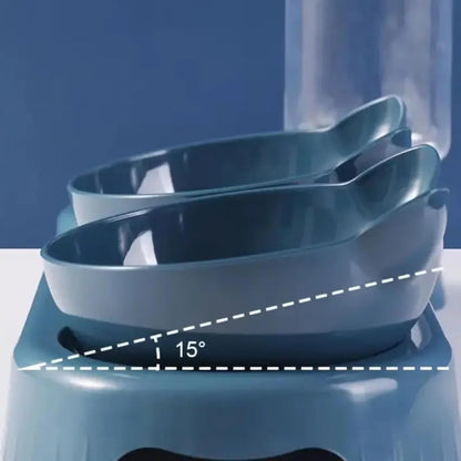3-in-1 Cat and Dog Bowl Set - Automatic Food & Water Feeder with 500 ml Dispensing Bottle for Small & Medium Pets - Neck Friendly, Lightweight & Easy to Clean