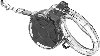 13 Ft Retractable Dog Leash, a Leash for Small Medium Dogs, Suitable for Dogs Weighing up to 44 lbs, One Handed Braking Device, Sturdy Nylon Strap to Avoid Entanglement (Beige)