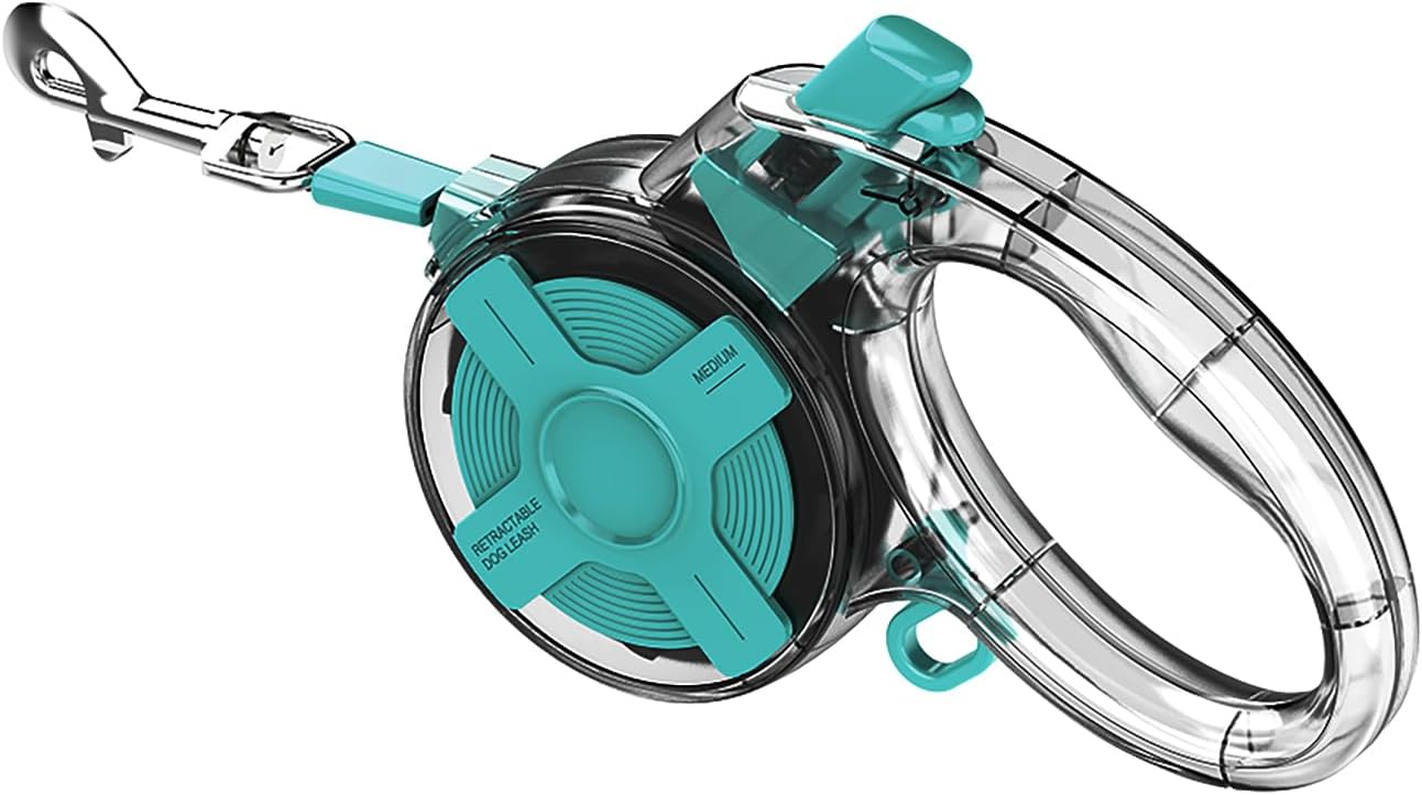 13 Ft Retractable Dog Leash, a Leash for Small Medium Dogs, Suitable for Dogs Weighing up to 44 lbs, One Handed Braking Device, Sturdy Nylon Strap to Avoid Entanglement (Beige)