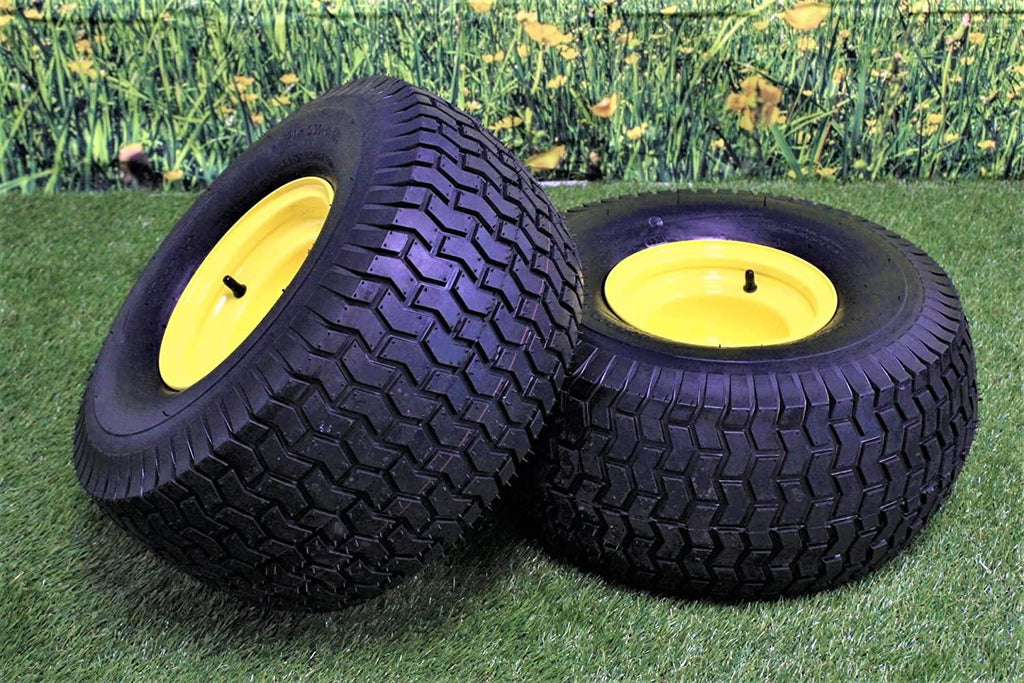 (Set of 2) 20x10.00-8 Tires & Wheels 2 Ply for Lawn & Garden Mower Turf Tires