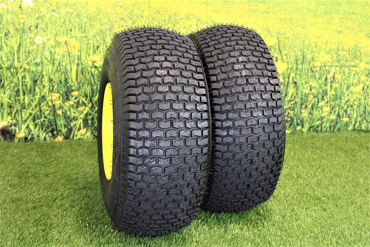 (Set of 2) 20x8.00-8 Tires & Wheels 4 Ply for Lawn & Garden Mower Turf Tires