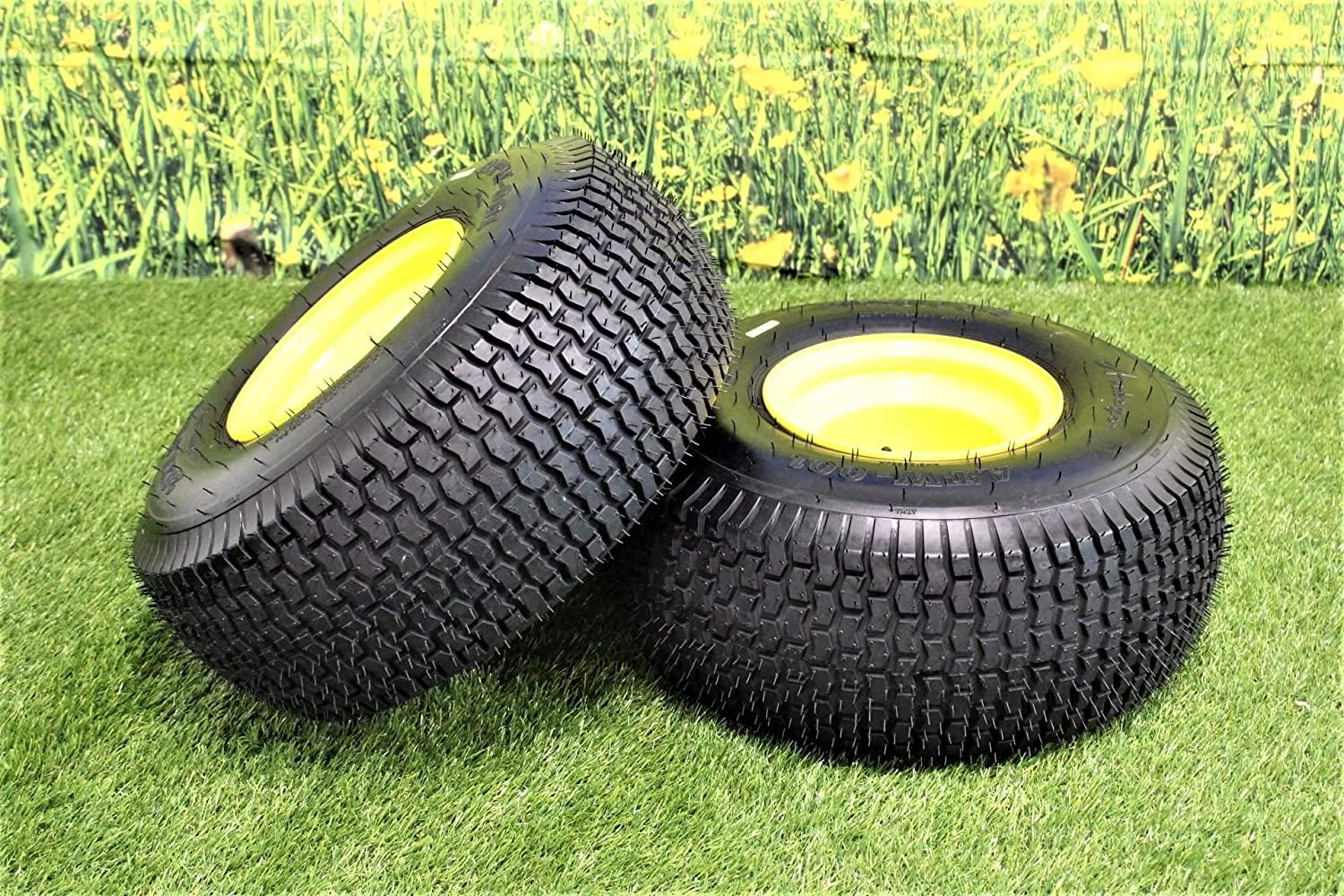 (Set of 2) 20x8.00-8 Tires & Wheels 4 Ply for Lawn & Garden Mower Turf Tires