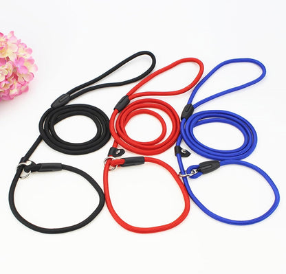 12 PCS Slip Leads for Dogs, Rope Dog Leash, Rope Leash, Adjustable Buckle, Wear-Resistant and Stretch-Resistant, Suitable for Small Dogs (Blue+red+Black)